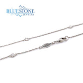 14kt White Gold Diamond Necklace- 18 Inches